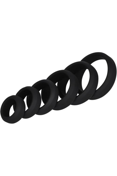 حلقات قضيب 6 مقاسات – حلقة قضيب من السيليكون للرجال والزوجين لتحسين المتعة والأداء